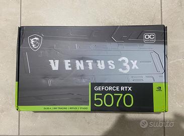 MSI RTX 5070 12GB Ventus 3X OC – NUOVA MAI UTILIZZ