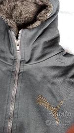 Felpa Puma con cappuccio e pelo interno