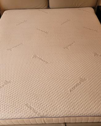 Topper memory foam in gel aloe vera
