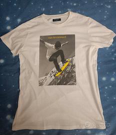 T-shirt bianca con stampa 