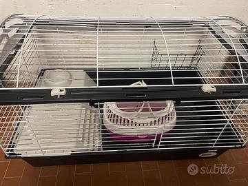 Gabbia per conigli o criceti, e trasportino