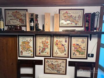 Collezione quadri pergamene regione italiane