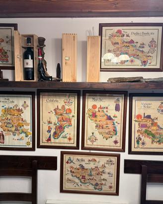 Collezione quadri pergamene regione italiane
