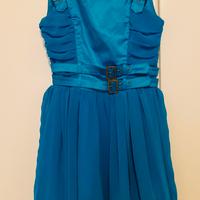 Vestito blue chiffon elegante