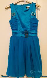 Vestito blue chiffon elegante
