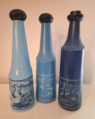 VINTAGE anni 70 - Set 3 bottiglie Salvador Dalì