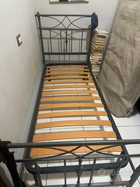 Letto in ferro battuto + rete ortopedica