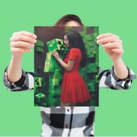 Stampa A4 Creepy Minecraft