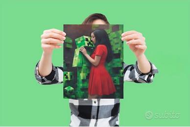 Stampa A4 Creepy Minecraft