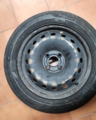 Ruota completa 15" 175/65R15 + kit ruotino scorta