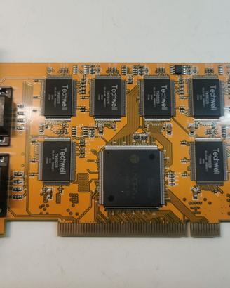 Scheda video PCB DVR-9018 Tundra Techwell TW6802B
