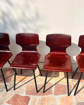 Sedie tedesche vintage di design scandinavo legno