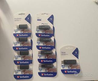 pen drive verbatim 8GB 16GB chiave usb pinstripe