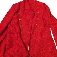 Giacca rossa in tweed