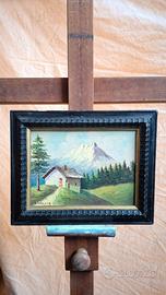 Splendido dipinto vintage ad olio su tela firmato