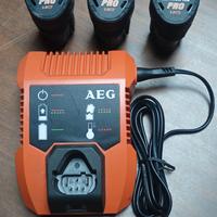Caricabatterie AEG LL1230 nuovo + 3 batterie 12V