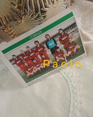 Squadra Cosenza calcio 1986 da rivista anni 80