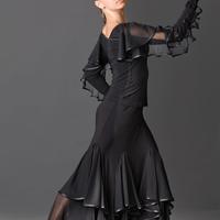 Maglia da ballo con maniche in tulle