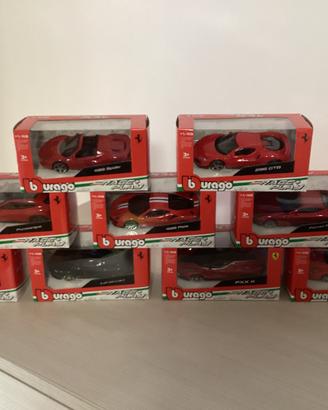 9 modellini Ferrari Bburago originali
