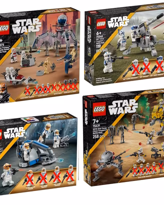 LEGO Star Wars 75345 75359 75372 75431 Battle Pack