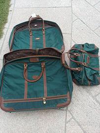 Set di valigie Samsonite in pelle e tessuto