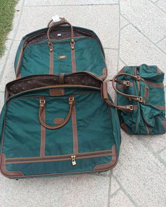 Set di valigie Samsonite in pelle e tessuto