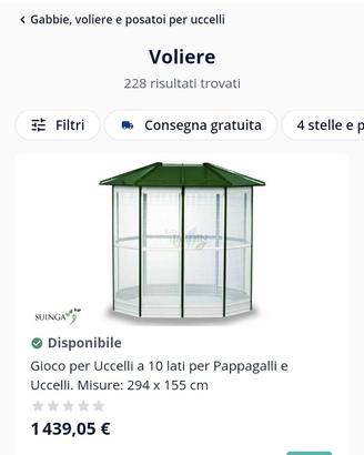 Voliera 10 lati misura 294x155