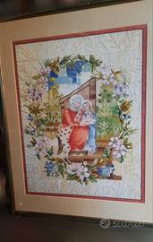 ricamo antico incorniciato 