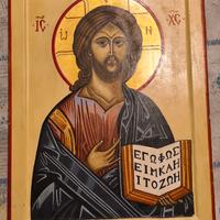 Icona bizantina dipinta a mano - Cristo Pantocrato