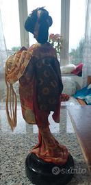 Bambola Giapponese Vintage Carillon Kimono Geisha 