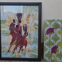 Quadro e lampada stile  etnico