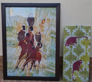 Quadro e lampada stile  etnico