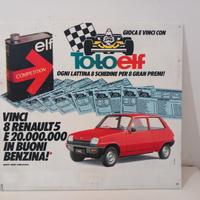 Cartello pubblicitario TotoElf Competition Renaul