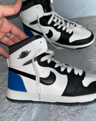 Air jordan 1 high bianche nere blu taglia 43 nuove
