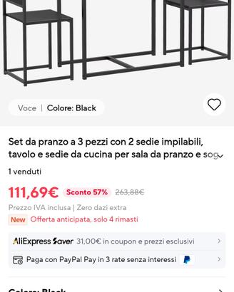 tavolo bar con du sgabelli