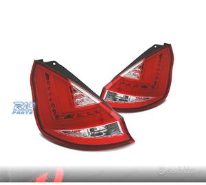 FANALI FORD FIESTA MK7 08-12 LIGHT BAR ROSSO CROMA