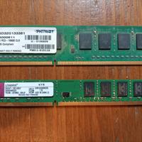 RAM DDR3 4GB (2+2Gb) 1333Mhz Kingston / Patriot