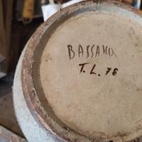 Vaso ceramica bassano dipinto a mano vintage '70