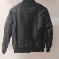 Giubbotto di pelle imbottito