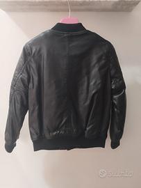 Giubbotto di pelle imbottito