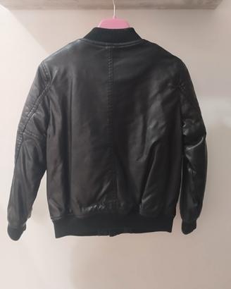 Giubbotto di pelle imbottito