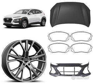 Hyundai Kona musata cofano fanale paraurti freni