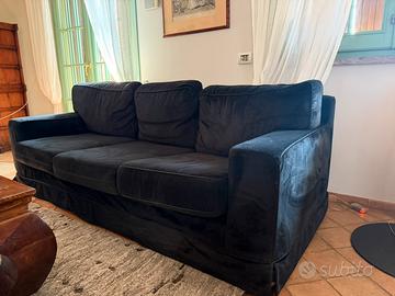 Divano nero velluto