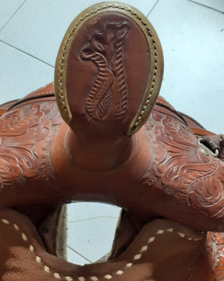 Sella Cavallo Western TEXTAN lavorata a mano