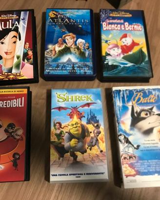 Videocassette VHS cartoni animati vari