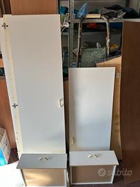 Mobile a 2 ante 1 metro con cassetti da rimontare