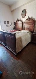 letto antico fiorentino toscano noce 