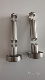 2 Staffe per doppie tende Staffa ø 20 mm
