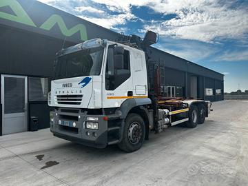 Iveco Stralis 260S43 Abrollkipper TAM + Kran Jonse