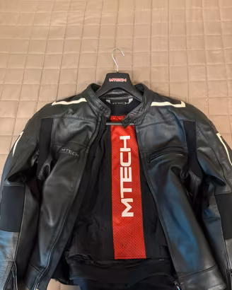 Giubbotto moto in pelle